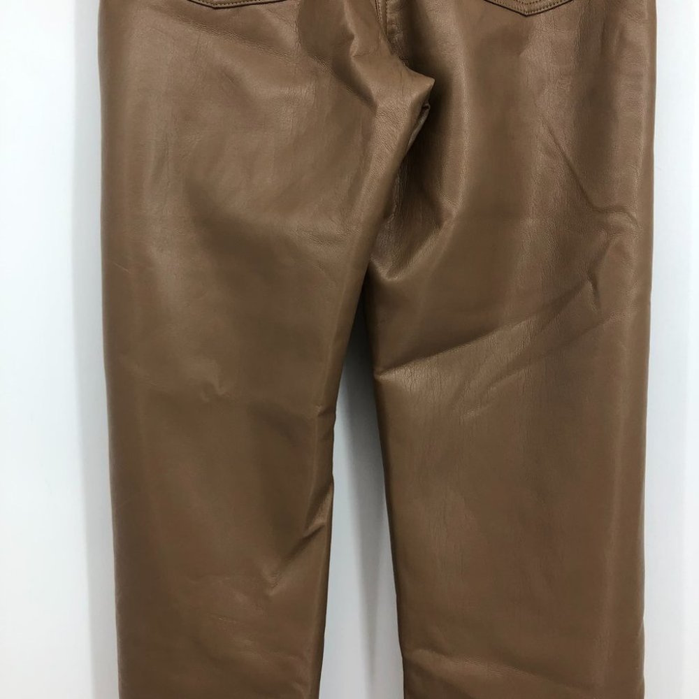 Aritzia Wilfred the Melina Vegan leather tan / camel pants size 6 - Picture 10 of 16